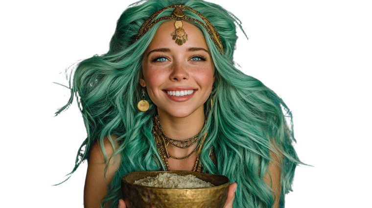 Green-Haired Woman V7 Vinyl Car Decal Sticker – Waterproof & UV-Resistant 5.4