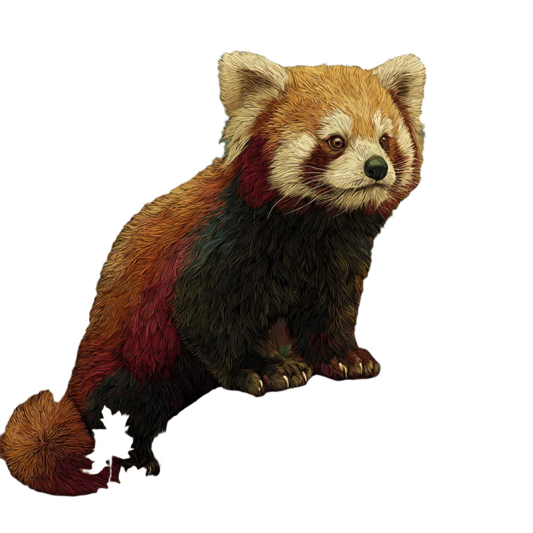 Red Panda On Mushroom Vinyl Car Decal Sticker – Waterproof & UV-Resistant 6.826666666666667"