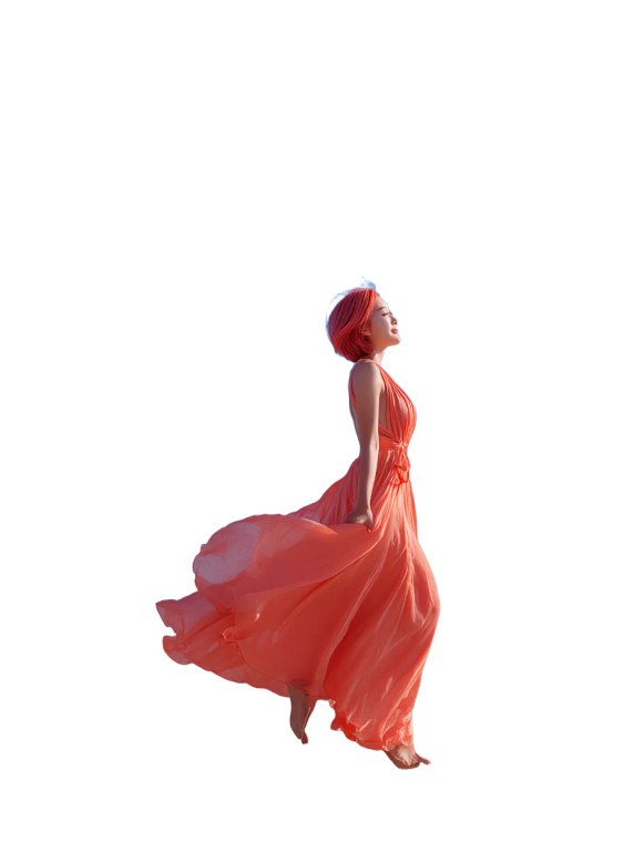 Korean Woman Jogging Vinyl Car Decal Sticker – Waterproof & UV-Resistant 8.213333333333333"