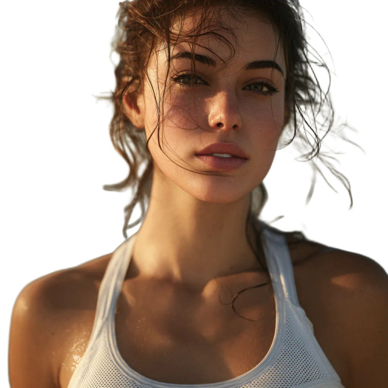 Woman At Beach V9 Vinyl Car Decal Sticker – Waterproof & UV-Resistant 3.4133333333333336"