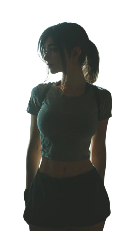 Tifa Lockhart Relaxing Vinyl Car Decal Sticker – Waterproof & UV-Resistant 9.706666666666667"