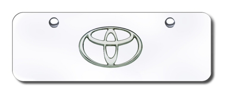 Chrome Toyota Logo Mini Plate | Featuring OEM Style Logo | Stainless Steel Construction