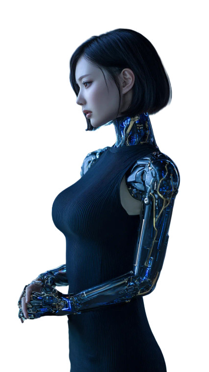 Futuristic Android V5 Vinyl Car Decal Sticker – Waterproof & UV-Resistant 4.8533333333333335"