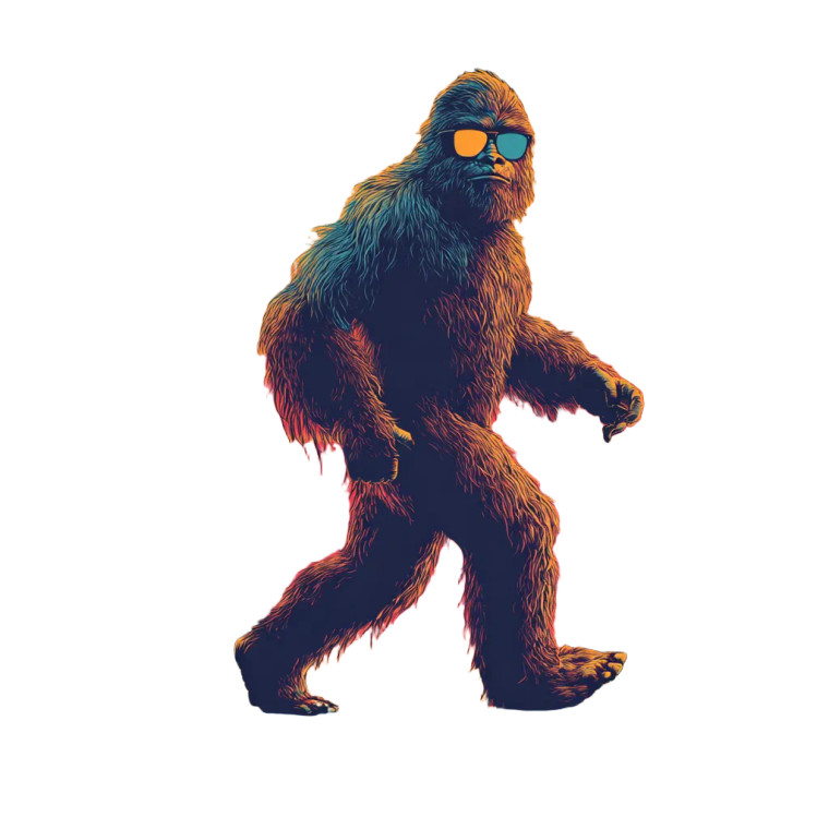 Retro Sasquatch Vinyl Car Decal Sticker – Waterproof & UV-Resistant 6.826666666666667"
