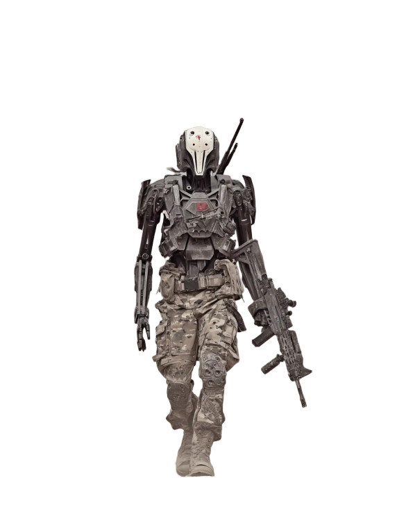 Army Cyborg Desert Vinyl Car Decal Sticker – Waterproof & UV-Resistant 4.1066666666666665"