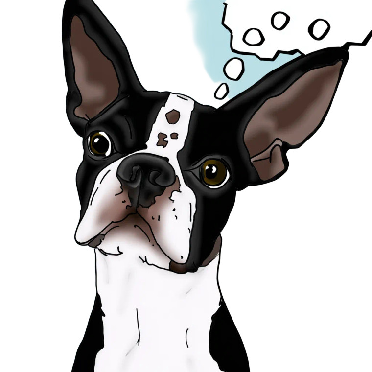 Cartoon Boston Terrier V2 Vinyl Car Decal Sticker – Waterproof & UV-Resistant 6.826666666666667"