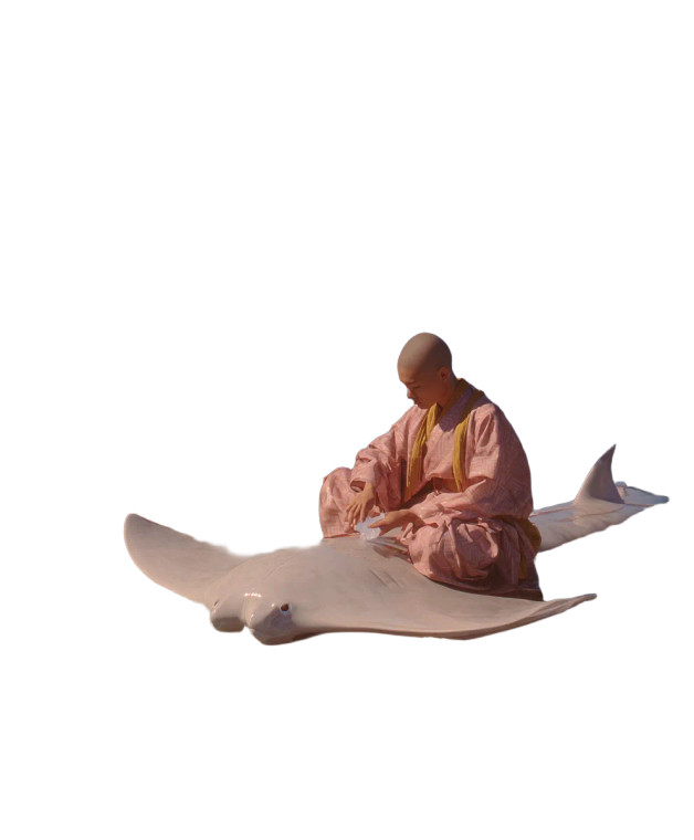 Monk On Stingray Vinyl Car Decal Sticker – Waterproof & UV-Resistant 4.0"
