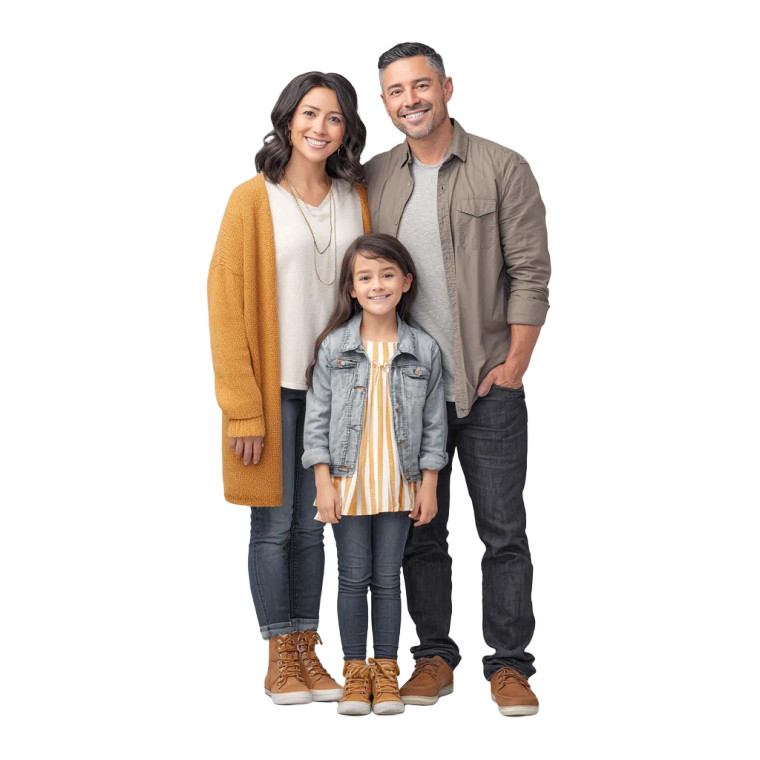 Latino Family Portrait V2 Vinyl Car Decal Sticker – Waterproof & UV-Resistant 6.826666666666667"