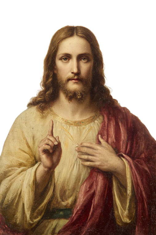 Sacred Jesus Portrait V4 Vinyl Car Decal Sticker – Waterproof & UV-Resistant 8.96"