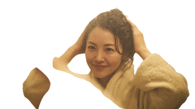 Japanese Woman Drying Hair Vinyl Car Decal Sticker – Waterproof & UV-Resistant 5.4