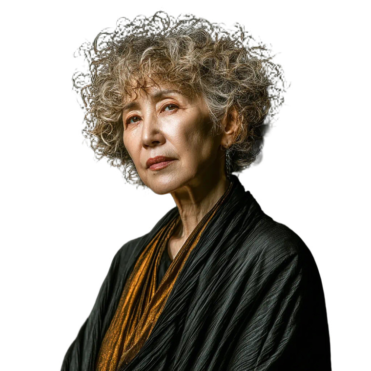 Elderly Japanese Woman Vinyl Car Decal Sticker – Waterproof & UV-Resistant 3.4133333333333336"