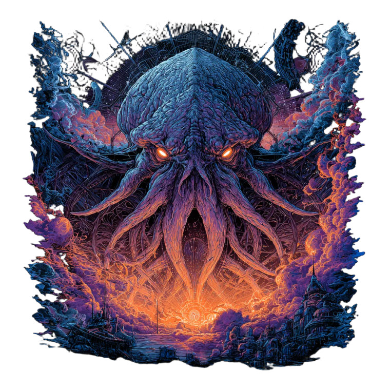 Mindflayer Illustration Vinyl Car Decal Sticker – Waterproof & UV-Resistant 6.826666666666667"