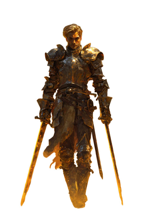 Fantasy Knight Portrait V7 Vinyl Car Decal Sticker – Waterproof & UV-Resistant 8.96"