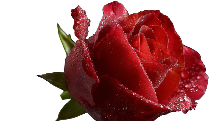 Dewy Red Rose Vinyl Car Decal Sticker – Waterproof & UV-Resistant 5.4