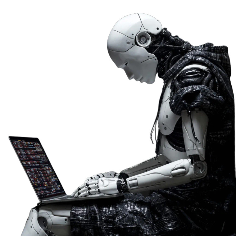 Humanoid Robot Coding Vinyl Car Decal Sticker – Waterproof & UV-Resistant 6.826666666666667"