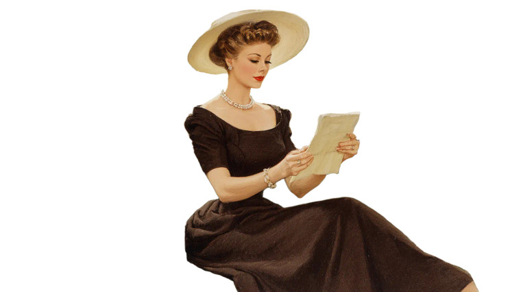 Vintage Chic Woman Vinyl Car Decal Sticker – Waterproof & UV-Resistant 2.72"