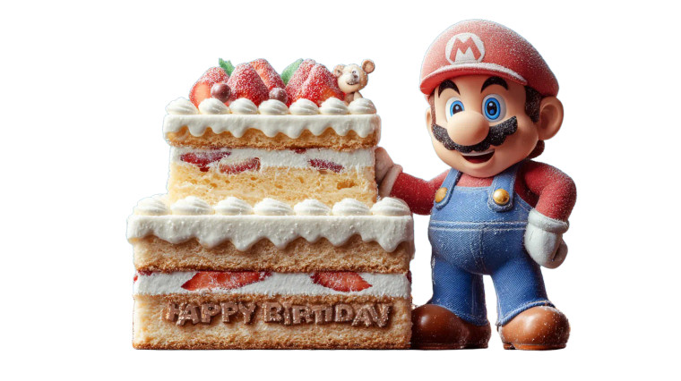 Mario'S Birthday Cake Vinyl Car Decal Sticker – Waterproof & UV-Resistant 5.4