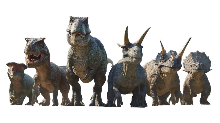 Majestic Dinosaur Group Vinyl Car Decal Sticker – Waterproof & UV-Resistant 2.72"