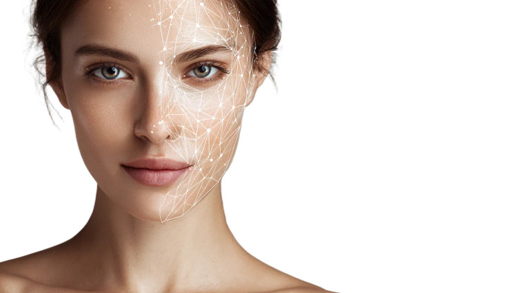 Futuristic Mesh Portrait Vinyl Car Decal Sticker – Waterproof & UV-Resistant 5.4