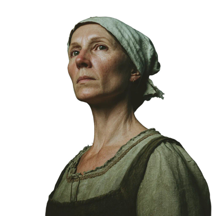 Peasant Woman Portrait V2 Vinyl Car Decal Sticker – Waterproof & UV-Resistant 6.826666666666667"