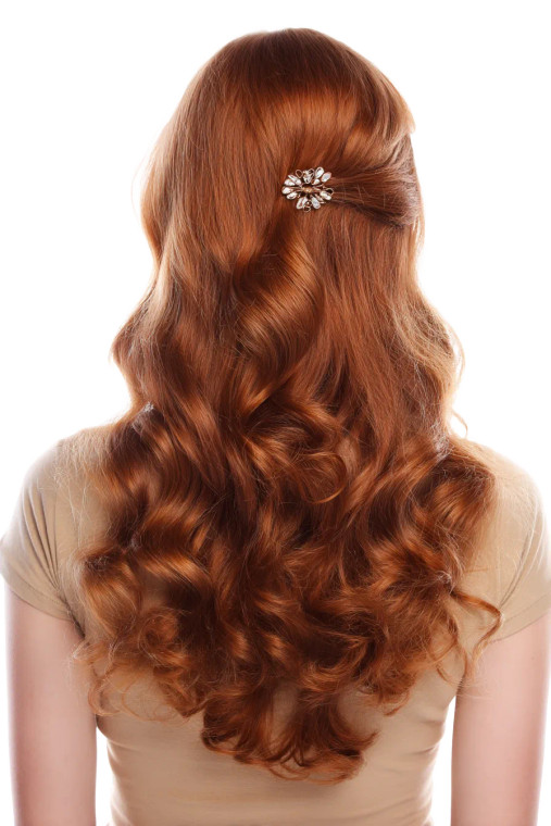 Elegant Red Hair Vinyl Car Decal Sticker – Waterproof & UV-Resistant 8.96"