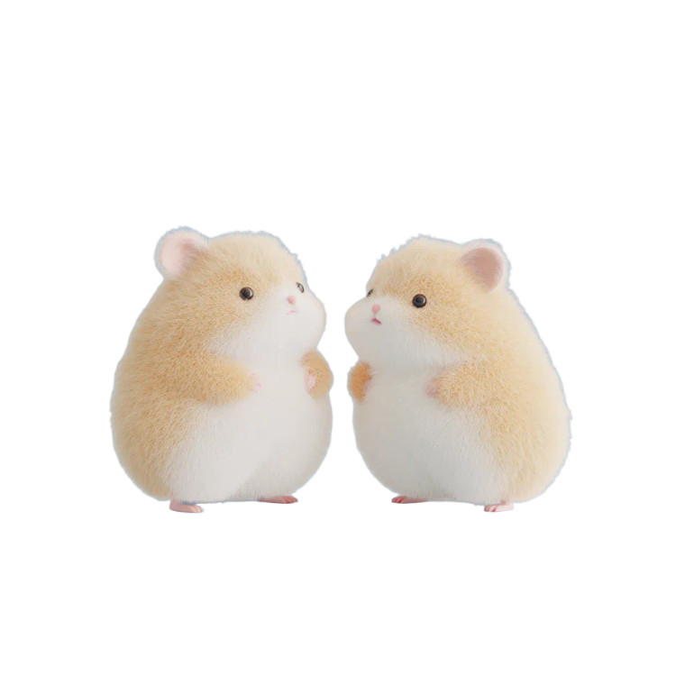 Chubby Conversing Hamsters Vinyl Car Decal Sticker – Waterproof & UV-Resistant 3.4133333333333336"