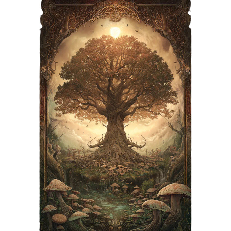 Creepy Oak Tree Vinyl Car Decal Sticker – Waterproof & UV-Resistant 3.4133333333333336"