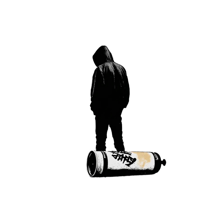 Silhouette Spray Painter Vinyl Car Decal Sticker – Waterproof & UV-Resistant 6.826666666666667"