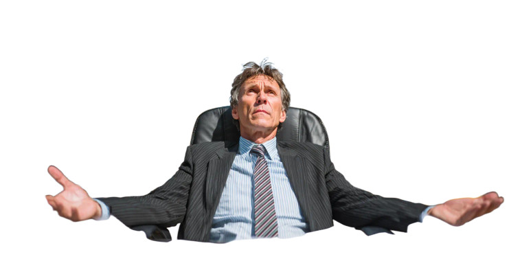 Disappointed Businessman Vinyl Car Decal Sticker – Waterproof & UV-Resistant 5.12"