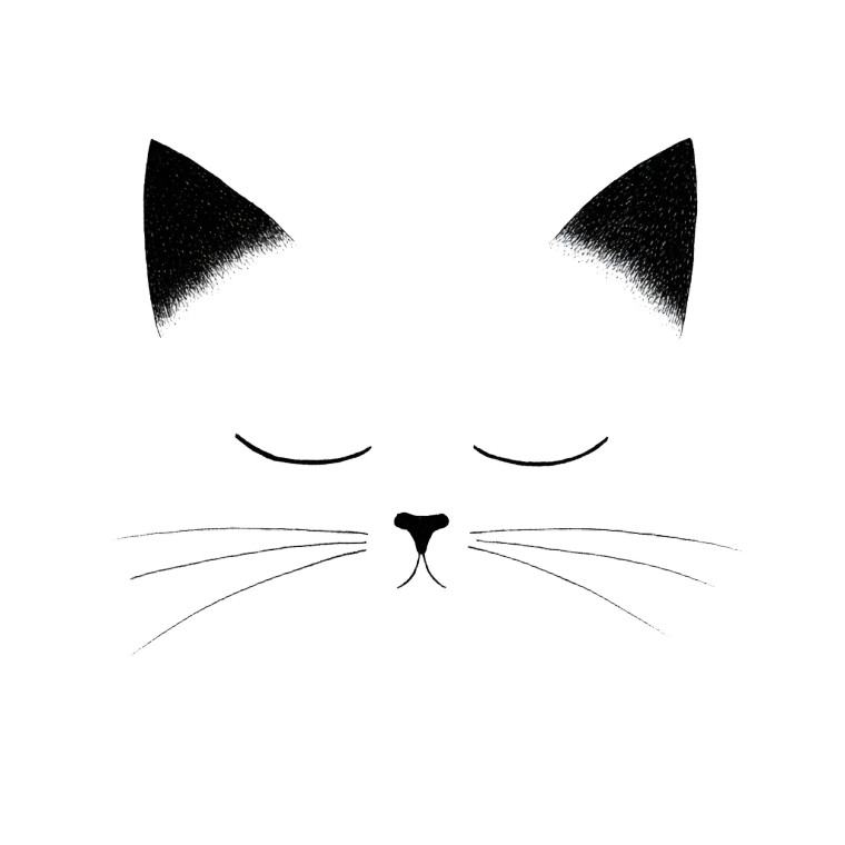 Minimalist Cat Face V2 Vinyl Car Decal Sticker – Waterproof & UV-Resistant 6.826666666666667"