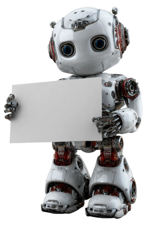 Shiny White Robot Vinyl Car Decal Sticker – Waterproof & UV-Resistant 8.96"