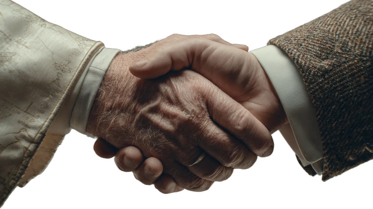 Pope'S Handshake Vinyl Car Decal Sticker – Waterproof & UV-Resistant 2.72"