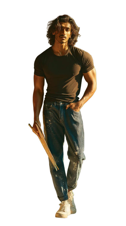 Young Indian Artist Vinyl Car Decal Sticker – Waterproof & UV-Resistant 9.706666666666667"