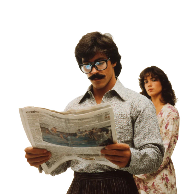 1980S Spanish Couple Vinyl Car Decal Sticker – Waterproof & UV-Resistant 3.4133333333333336"