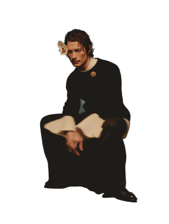 Elegant Man Orchid Vinyl Car Decal Sticker – Waterproof & UV-Resistant 8.213333333333333"