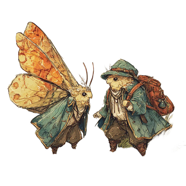 Moths In Cosplay Vinyl Car Decal Sticker – Waterproof & UV-Resistant 3.4133333333333336"