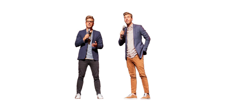 Talk Show Duo Vinyl Car Decal Sticker – Waterproof & UV-Resistant 2.453333333333333"