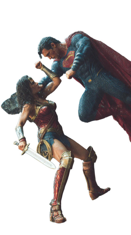 Superhero Duel Vinyl Car Decal Sticker – Waterproof & UV-Resistant 9.706666666666667"