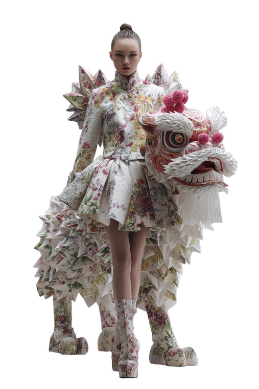 Origami Fashion Model Vinyl Car Decal Sticker – Waterproof & UV-Resistant 4.4