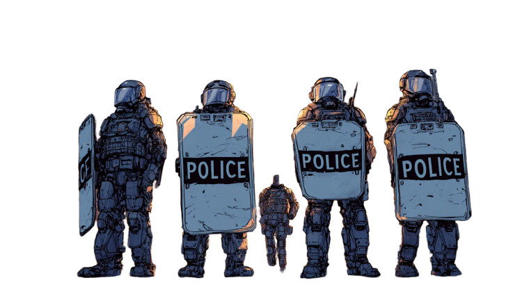 Cyberpunk Police Squad Vinyl Car Decal Sticker – Waterproof & UV-Resistant 5.4