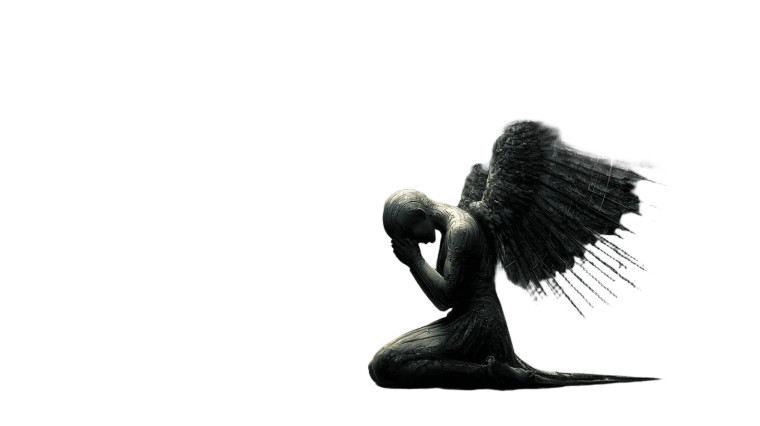 Gothic Prayer Scene V2 Vinyl Car Decal Sticker – Waterproof & UV-Resistant 5.4