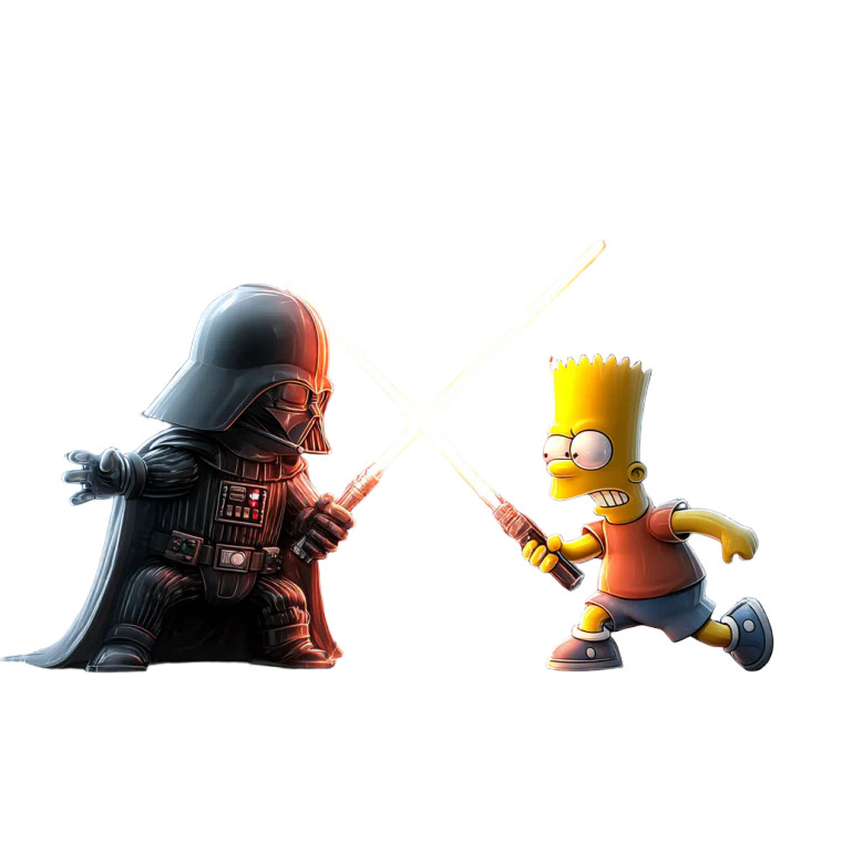 Epic Jedi Duel V2 Vinyl Car Decal Sticker – Waterproof & UV-Resistant 3.4133333333333336"