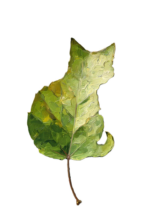 Kitten Leaf Vinyl Car Decal Sticker – Waterproof & UV-Resistant 4.4