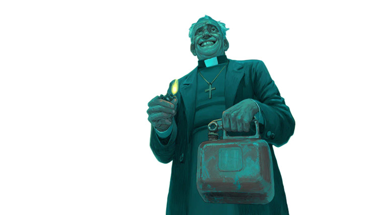 Maniacal Priest Vinyl Car Decal Sticker – Waterproof & UV-Resistant 5.4