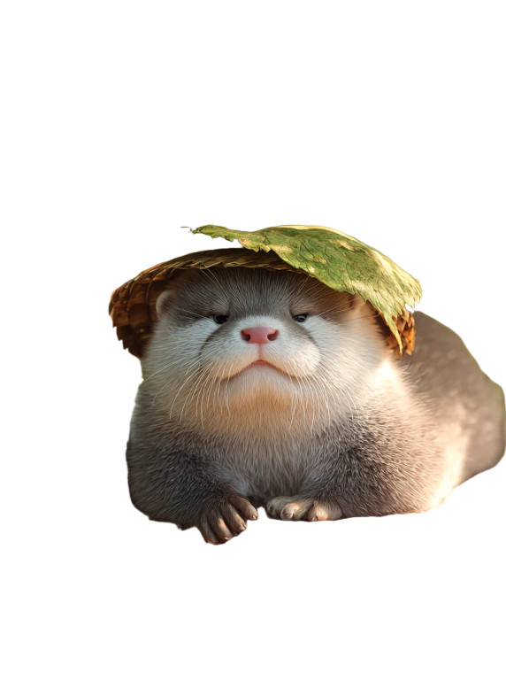 Chubby Otter Relaxing Vinyl Car Decal Sticker – Waterproof & UV-Resistant 4.1066666666666665"