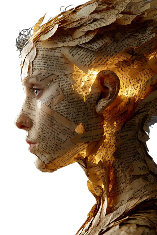 Paper Woman Vinyl Car Decal Sticker – Waterproof & UV-Resistant 4.4