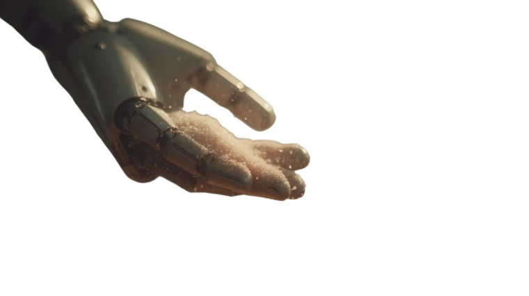 Robot Hand Salt Vinyl Car Decal Sticker – Waterproof & UV-Resistant 2.72"