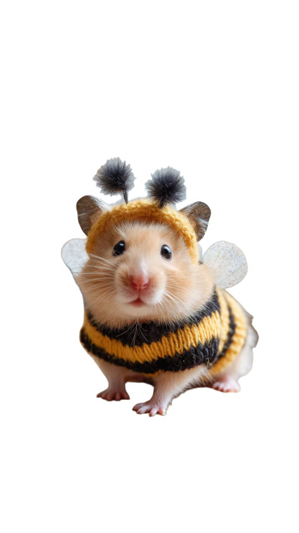 Bumblebee Hamster Vinyl Car Decal Sticker – Waterproof & UV-Resistant 9.706666666666667"