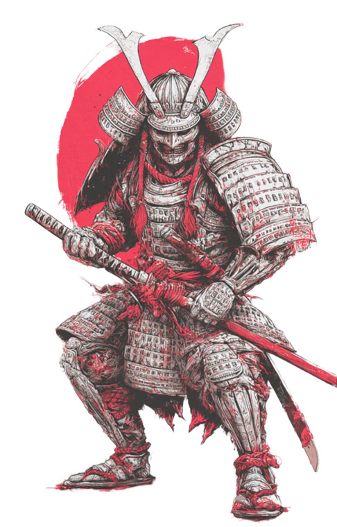 Alien Samurai Vinyl Car Decal Sticker – Waterproof & UV-Resistant 9.17333333333333