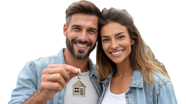 Happy Couple Keychain Vinyl Car Decal Sticker – Waterproof & UV-Resistant 5.4